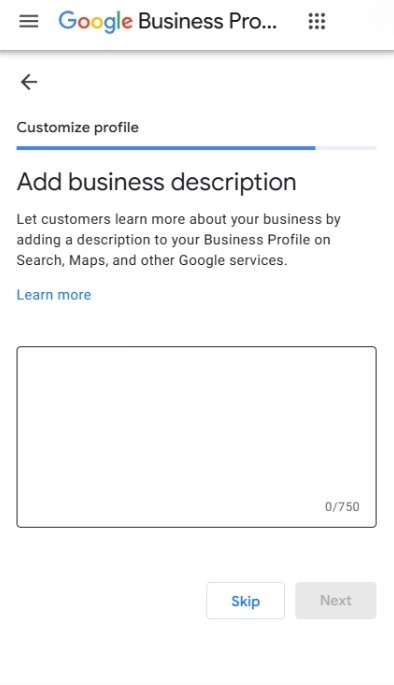 Pisanje opisa firme u Google Business Profile